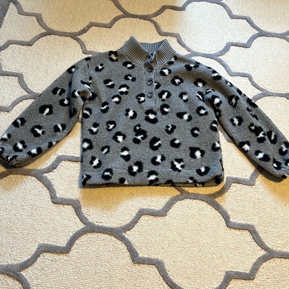 LOFT animal print fleece/sweater
